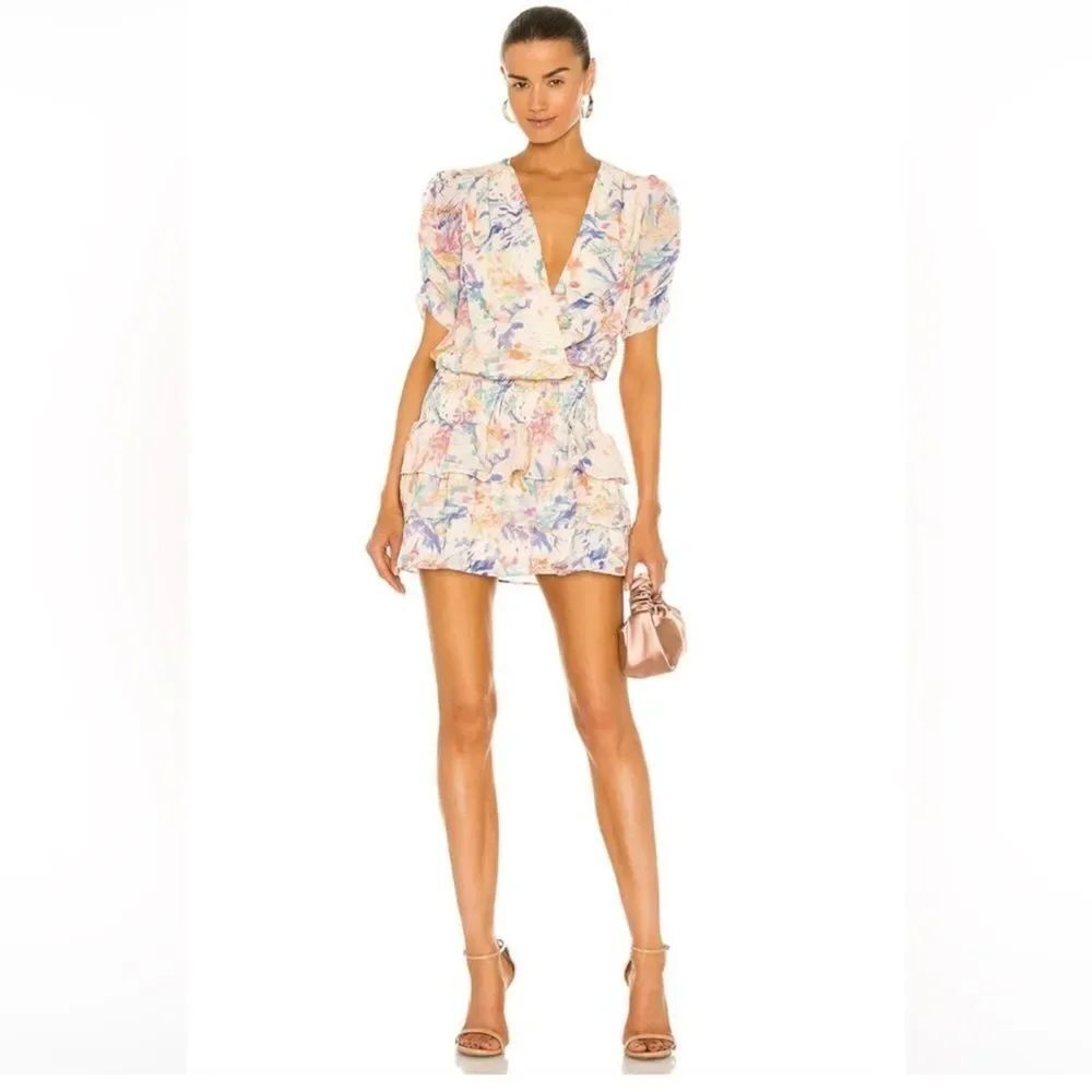 Amanda Uprichard Nala Floral Mini Dress in Floressence Size Large REVOLVE